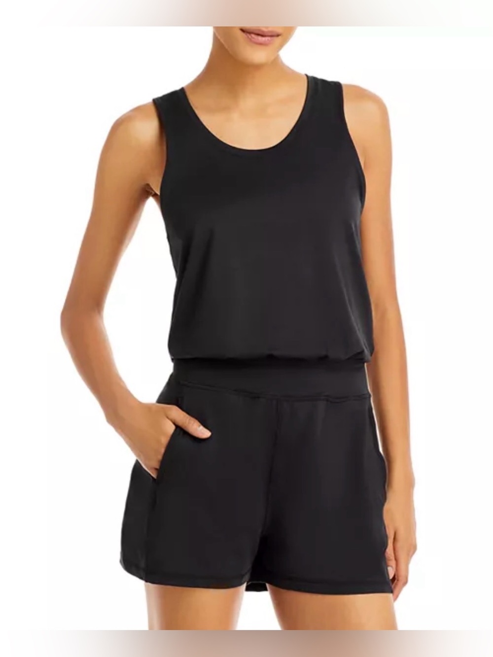 Sweaty Betty Black Tank Romper Jumpsuit Size S